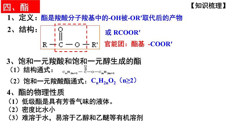 2023届高三化学一轮复习  第11课时  羧酸 酯  课件第7页