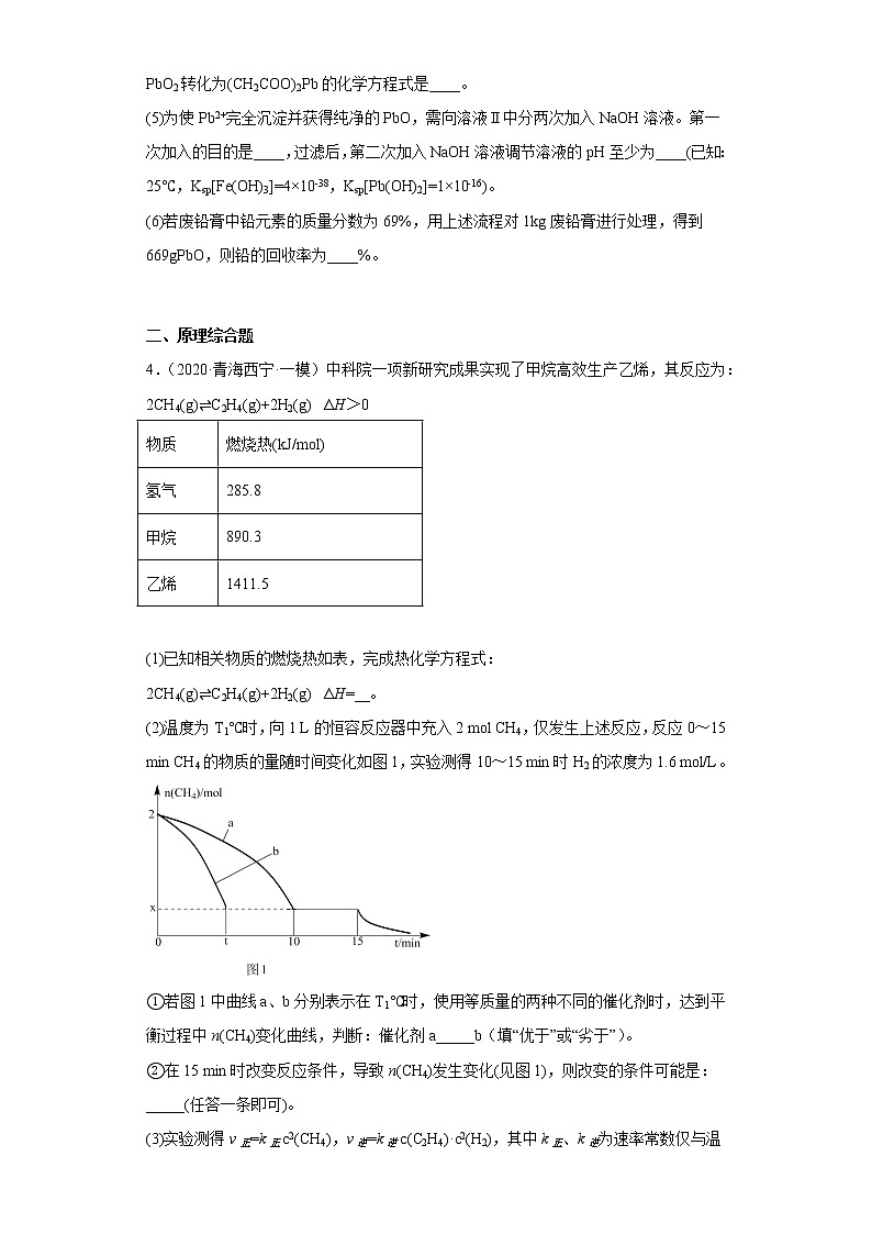 青海省西宁市2020届-2022届高考化学三年模拟（一模）试题汇编-综合、推断、流程题第3页