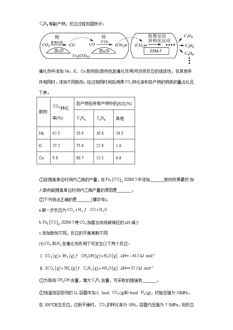 山东省枣庄市2020届-2022届高考化学三年模拟（二模）试题汇编-综合、推断、流程题03