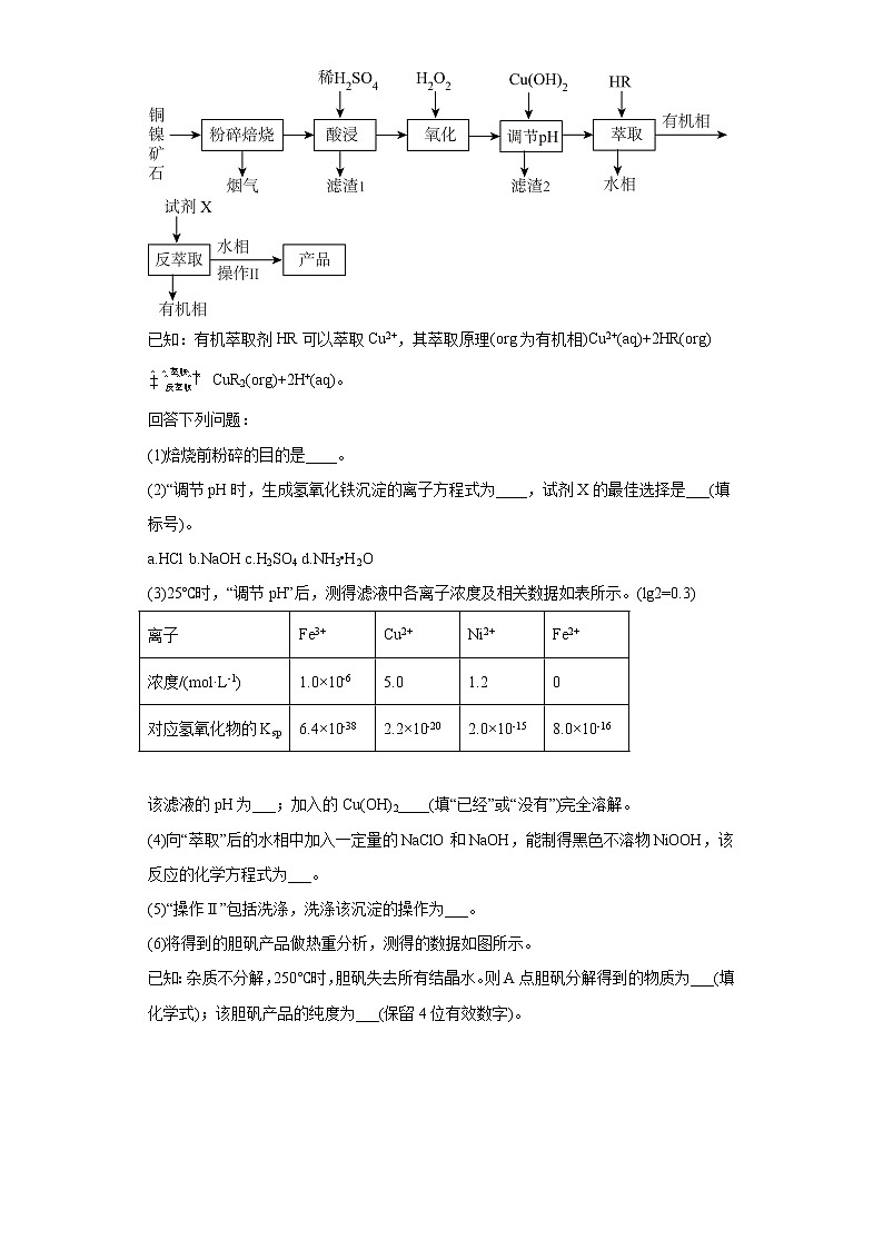 河南省新乡市2020届-2022届高考化学三年模拟（二模）试题汇编-非选择题103