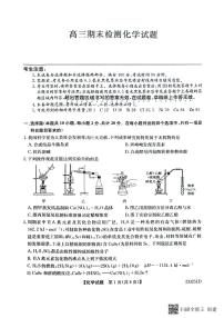 山东省泰安市2023届学年高三上学期2月期末化学试题及答案