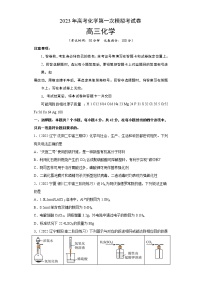 2023年高考第一次模拟考试卷：化学（五省通用B卷）（考试版）(1)