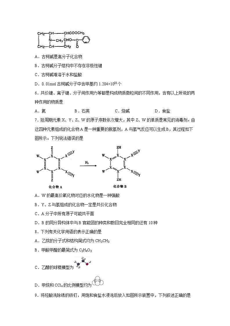 通化县第七高级中学2022-2023学年高二上学期期末测试化学试题第2页