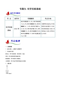 专题九 化学实验基础- 2023 高考化学二轮复习讲与练(全国通用)