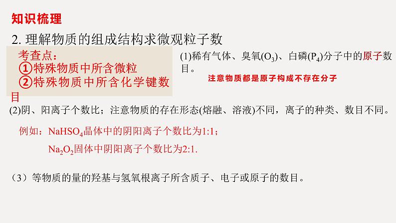 2023届高三化学二轮复习  阿伏伽德罗常数的应用  课件05