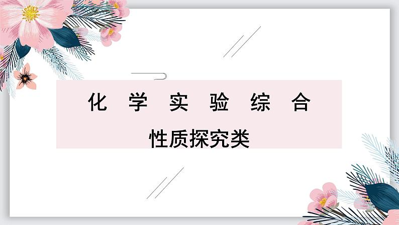 2023届高三化学二轮复习  实验综合性质探究类 课件第1页