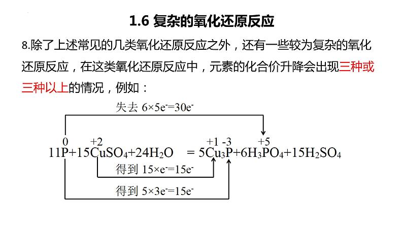 2023届高三化学一轮复习 第3讲 氧化还原反应的类型及方程式的配平方法  课件08