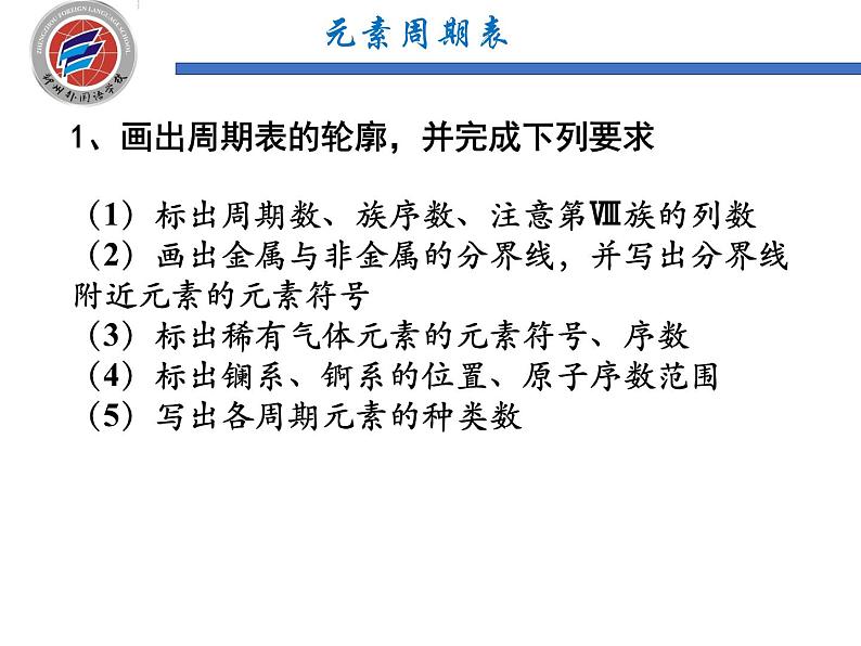 2023届高三化学一轮复习 元素周期律和元素周期表  课件03