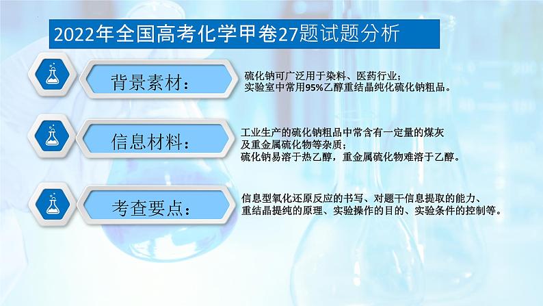 2022年高考甲乙卷化学实验试题分析及2023年复习备考策略指导课件（共23张PPT）第4页