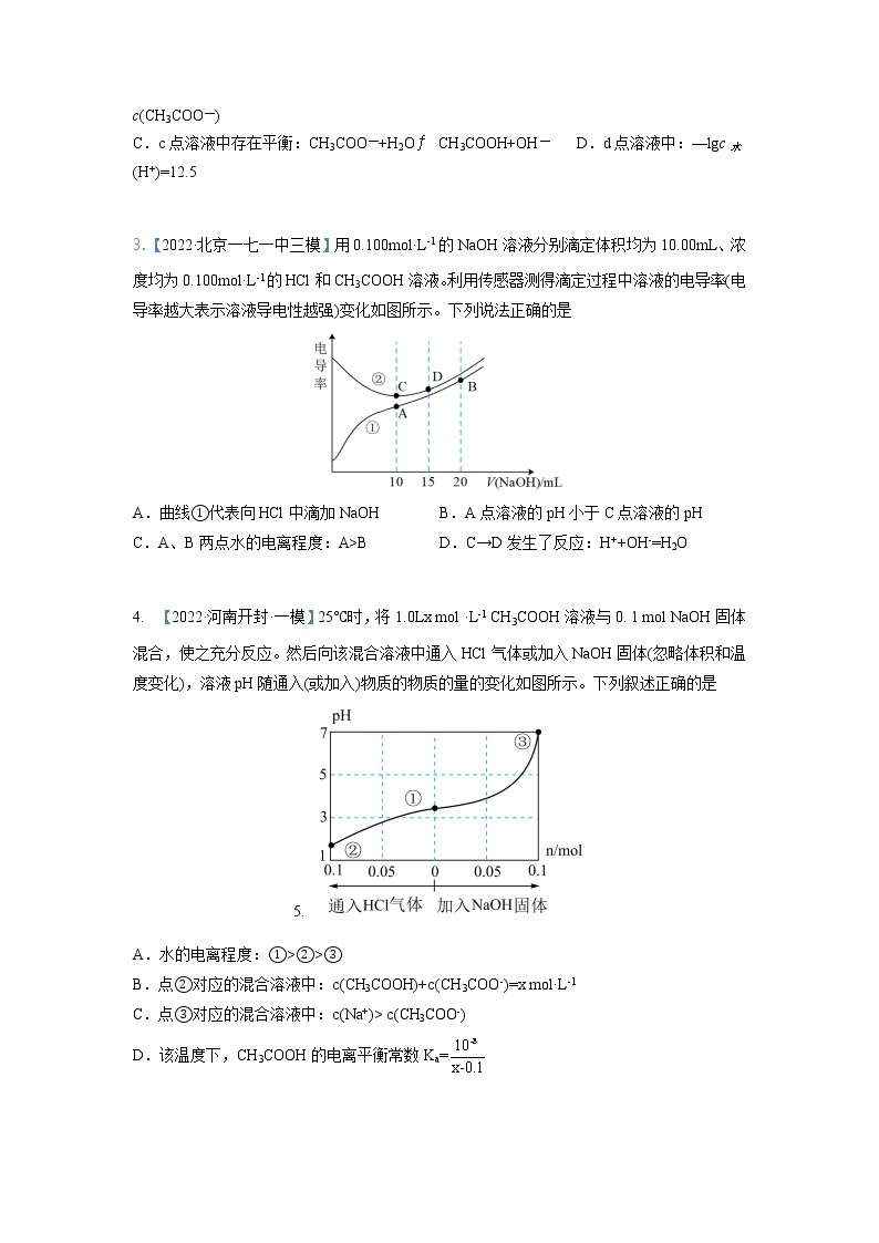 【备考2023】高考化学重难点专题特训学案（全国通用）——09 水溶液中的离子反应与平衡 （原卷版+解析版）02