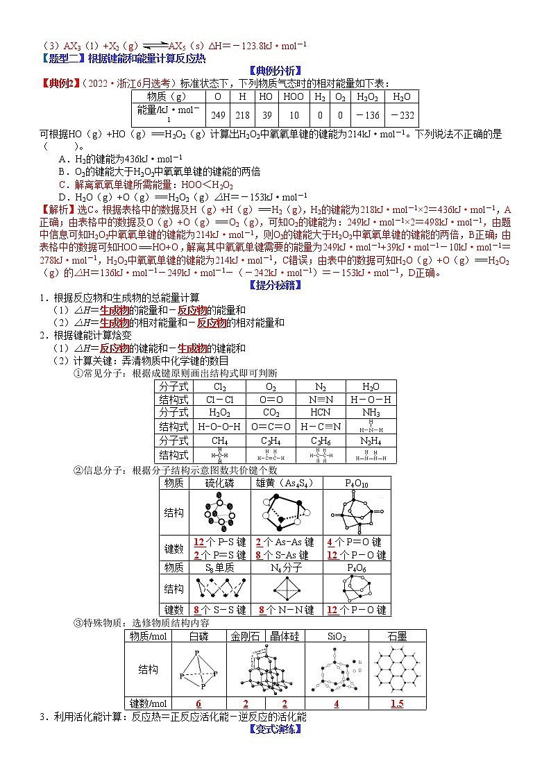 【新高考】2023年高考化学二轮题型精讲精练——专题15 反应热计算的几种类型03