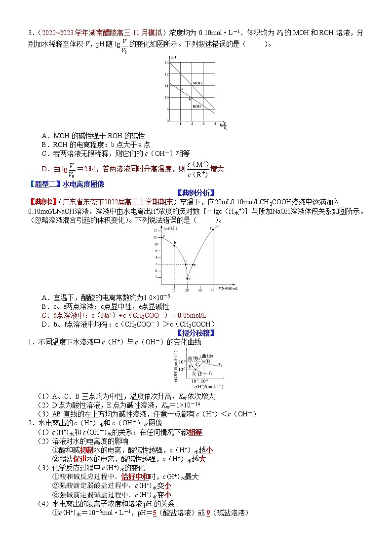 【新高考】2023年高考化学二轮题型精讲精练——专题21 电解质溶液图像分析（学生版）第3页