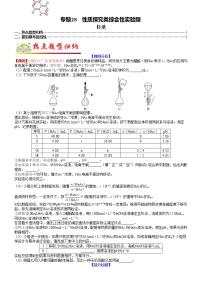 【新高考】2023年高考化学二轮题型精讲精练——专题28 性质探究类综合性实验题