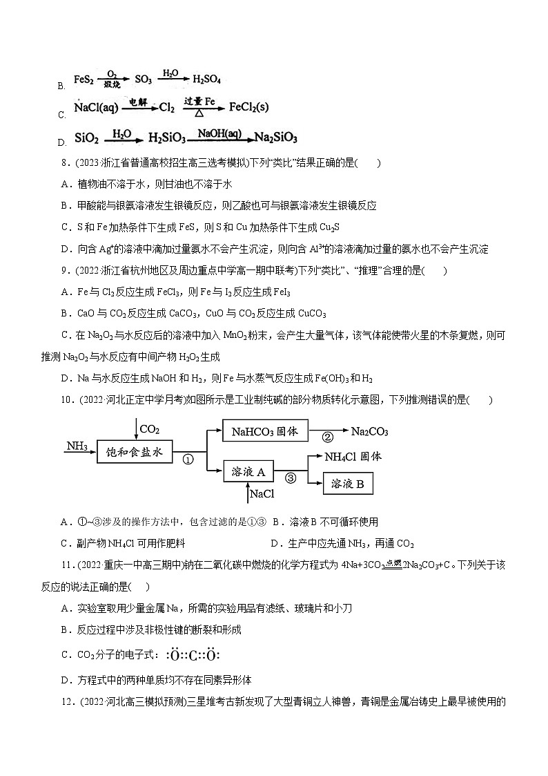 专题06  金属及其化合物（测）（原卷版）第2页