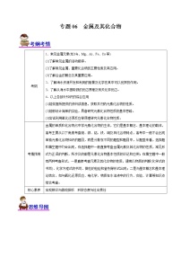 【高考二轮复习】2023年高考化学精讲+精练+小测（全国通用）——专题06  金属及其化合物（讲）（原卷版+解析版）