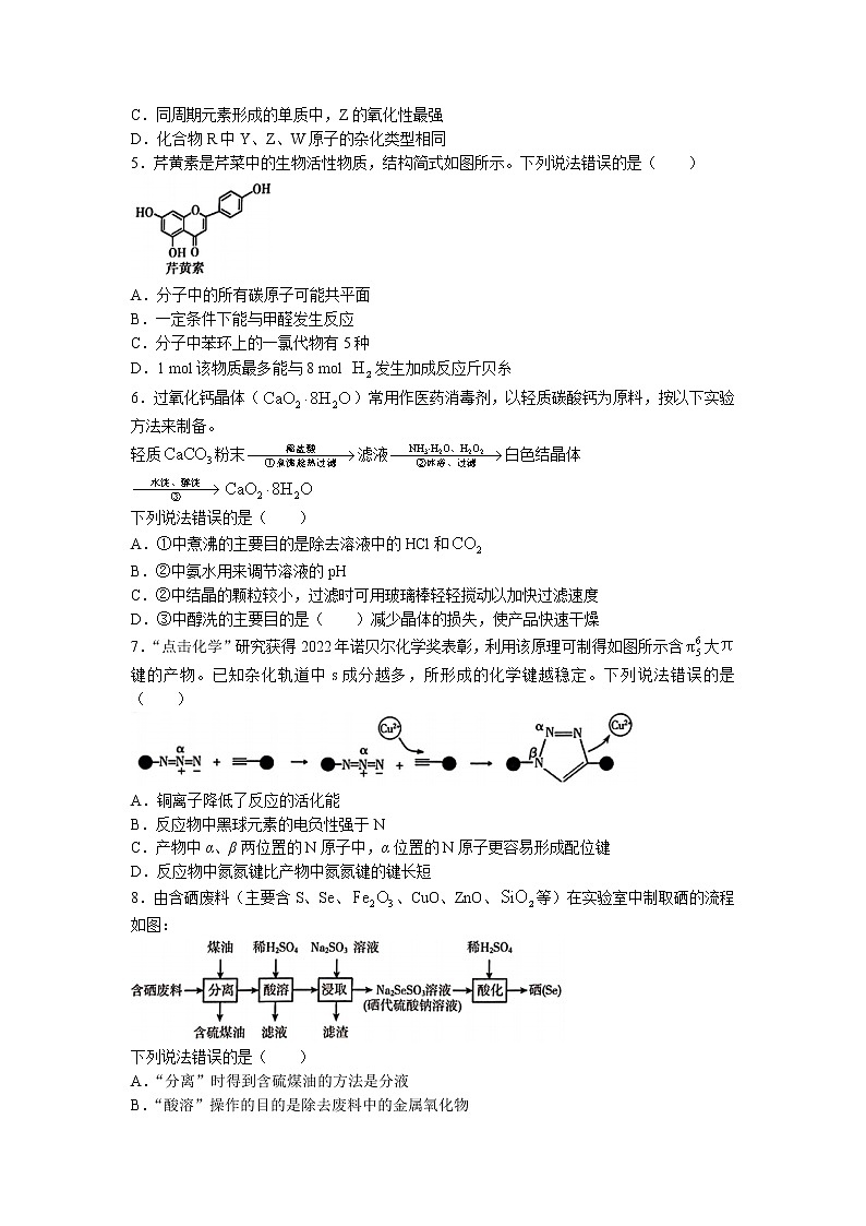 山东省潍坊市2023届高三2月高考模拟考试（一模）化学试题无答案第2页