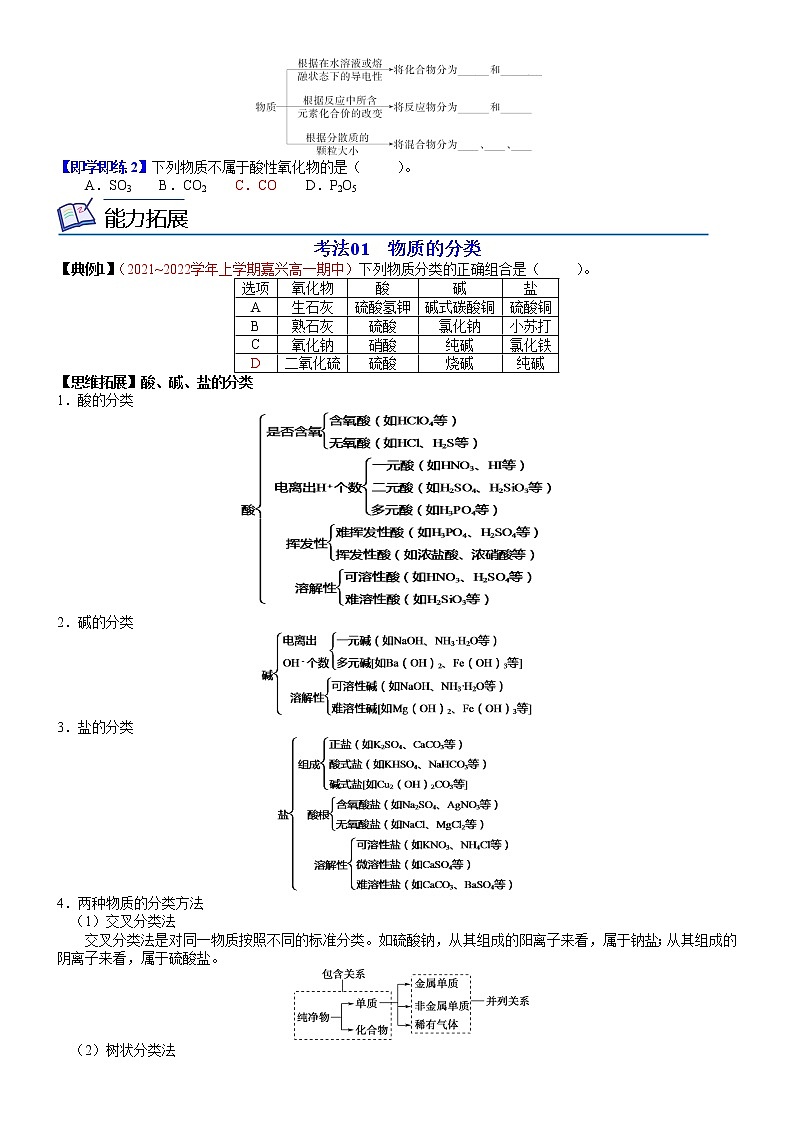 第09讲 元素与物质的分类-高一化学同步精品讲义（鲁科必修第一册 ）02