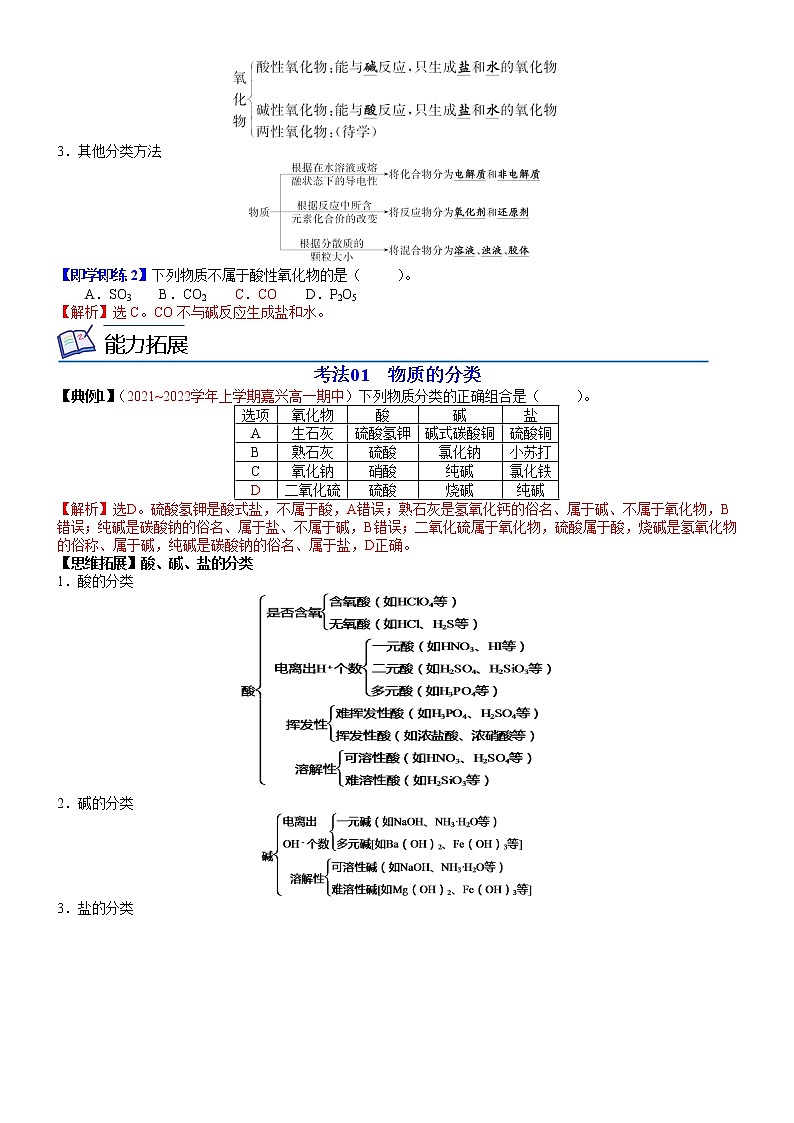 第09讲 元素与物质的分类-高一化学同步精品讲义（鲁科必修第一册 ）02