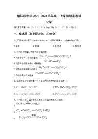 黑龙江省牡丹江市海林市朝鲜族中学2022-2023学年高一上学期期末考试化学试题（含答案）