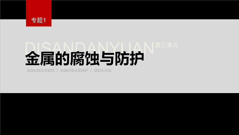 专题1 第三单元 金属的腐蚀与防护课件PPT01