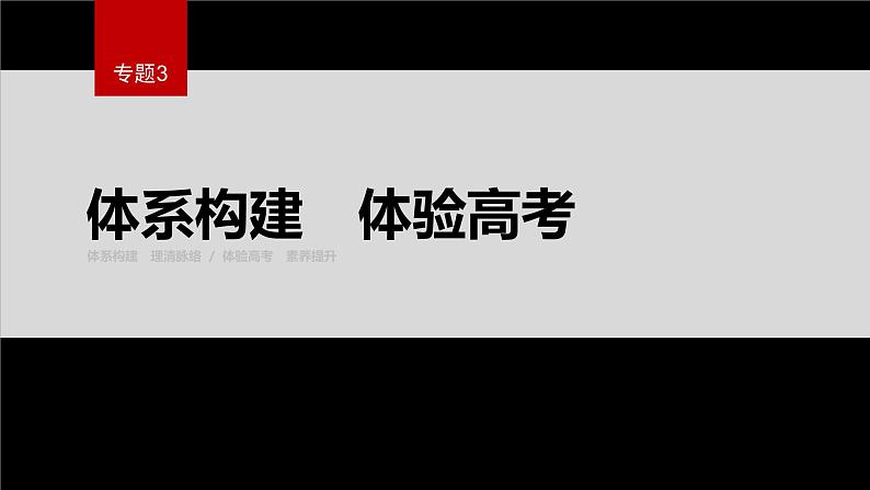 专题3　水溶液中的离子反应  体系构建　体验高考课件PPT第1页