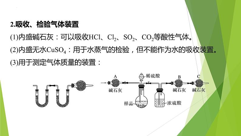 2023届高三化学二轮专题复习  实验综合大题突破1　实验仪器(装置)的选择、作用与连接 课件第3页