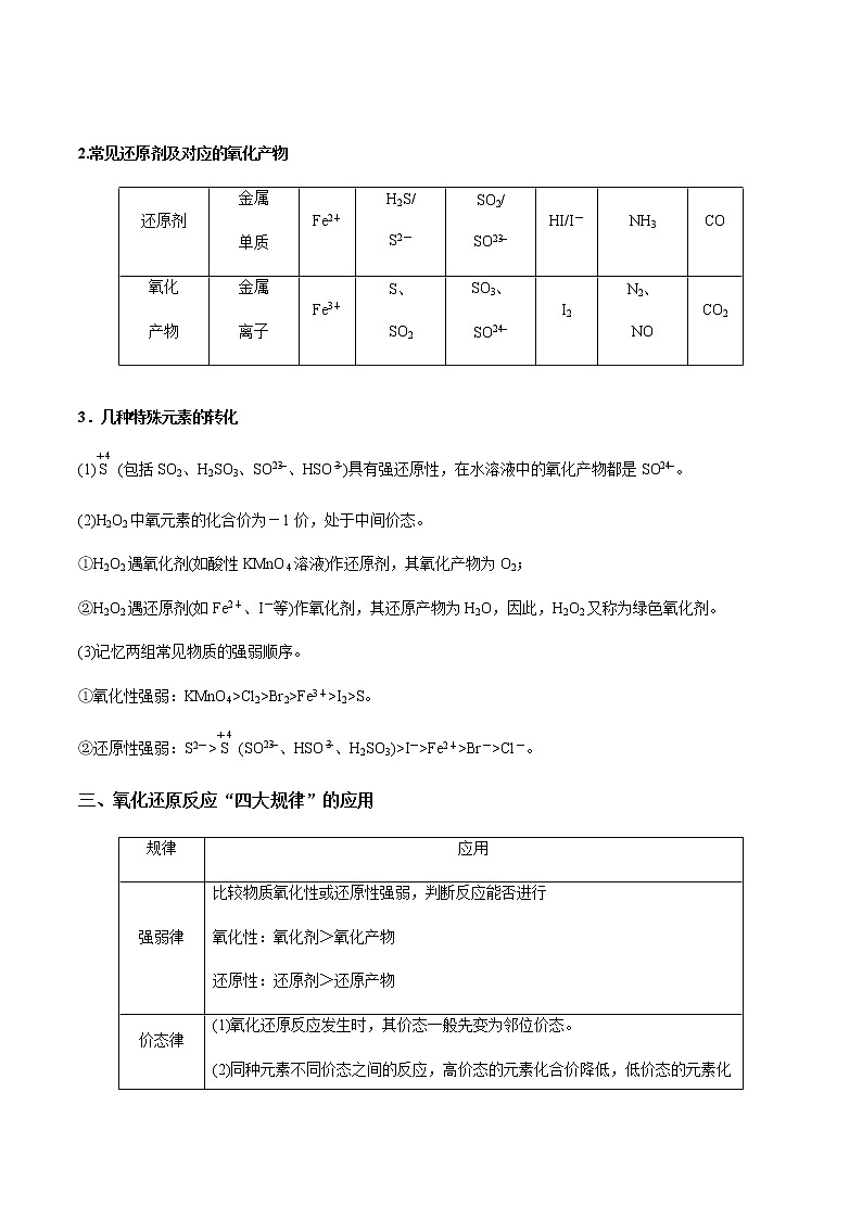 2023年高考化学二轮复习教案专题04氧化还原反应含解析第3页