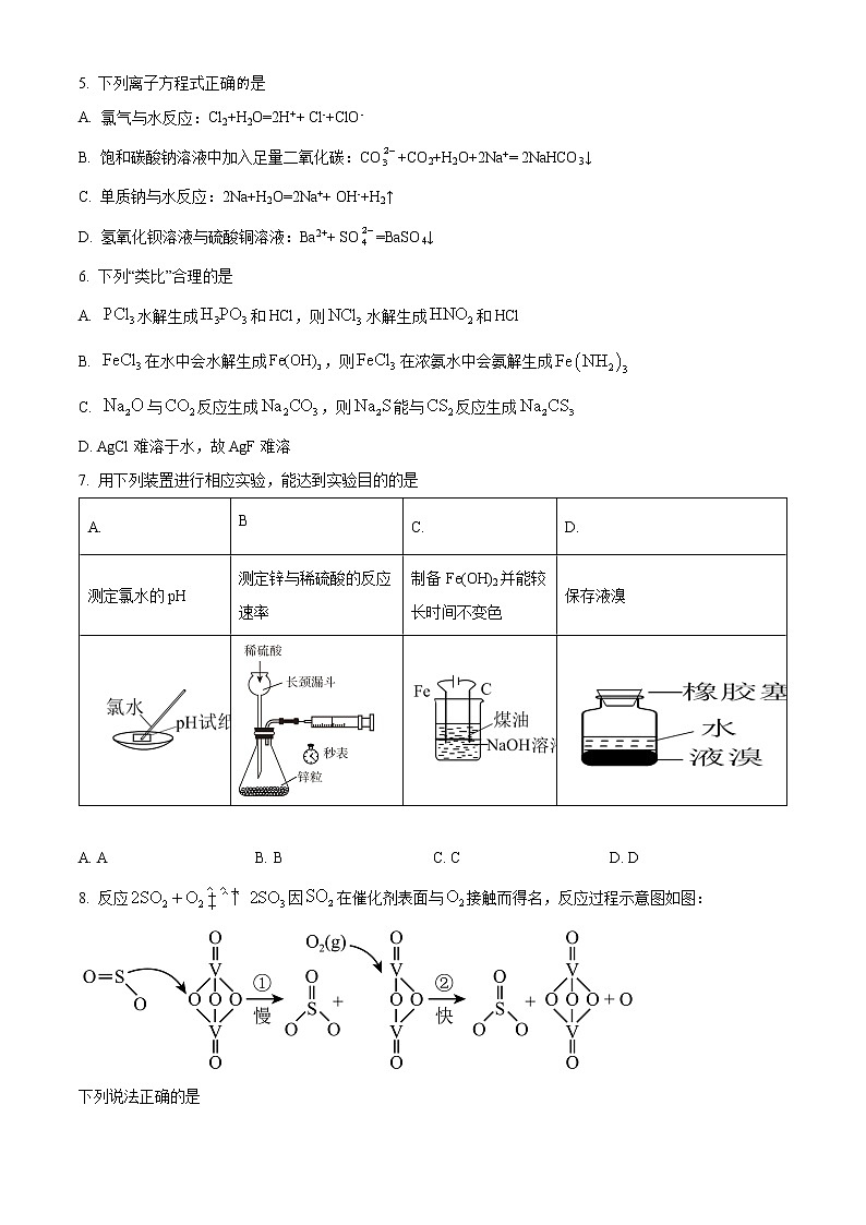 2023重庆市万州二中高三下学期2月月考试题化学含解析02