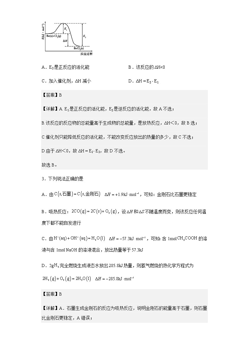 2021-2022学年福建省福州市福建师范大学附属中学高二上学期期末考试化学试题含解析第2页