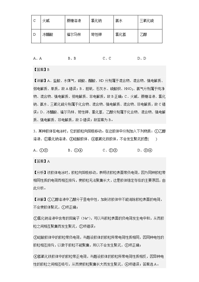 2022-2023学年湖北省武汉市第六中学高一上学期9月入学第一次测试化学试题含解析02