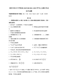 重庆市育才中学2022-2023学年高一上学期期末考试  化学  Word版含答案