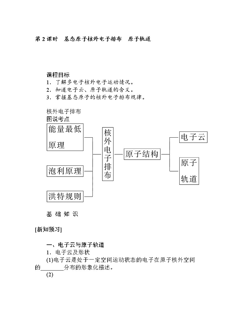 1.1.第2课时　基态原子核外电子排布　原子轨道 学案01