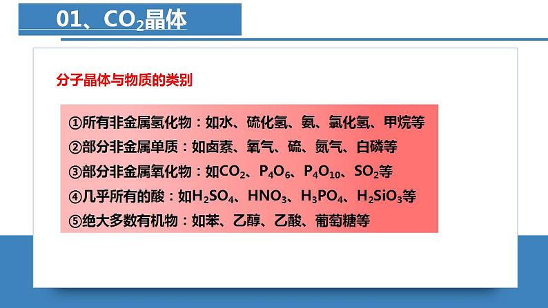 高二化学人教版2019选择性必修二3.2.1分子晶体与共价晶体（第1课时 分子晶体）课件+练习含解析07