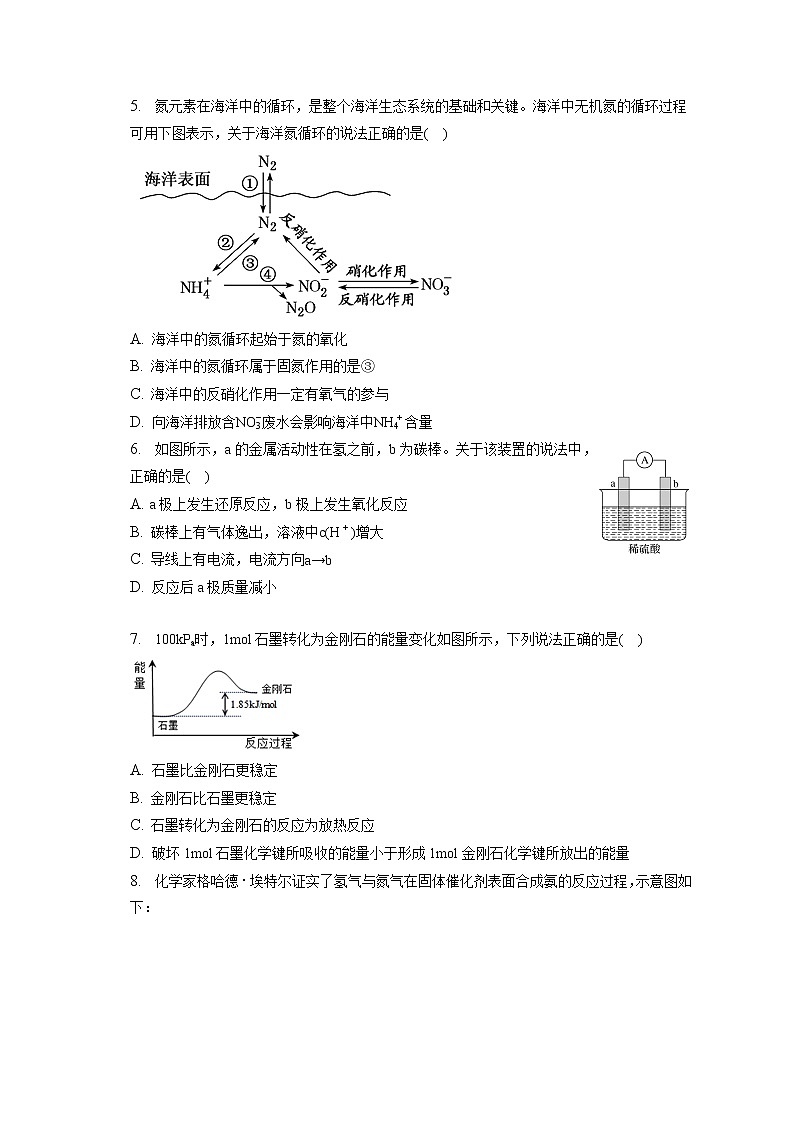 2021-2022学年广东省十五校联盟高一（下）第一次联考化学试卷（含答案解析）第2页