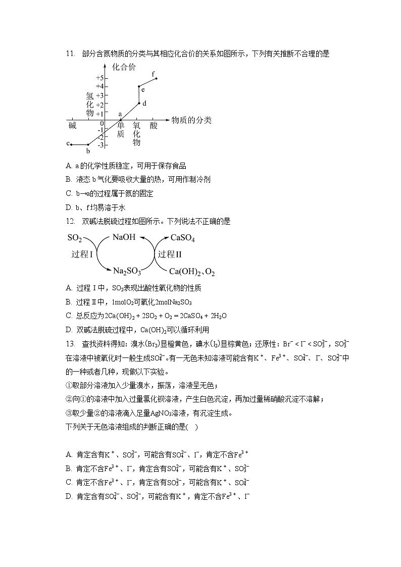 2021-2022学年湖北省部分学校高一（下）月考化学试卷（3月）（含答案解析）第3页