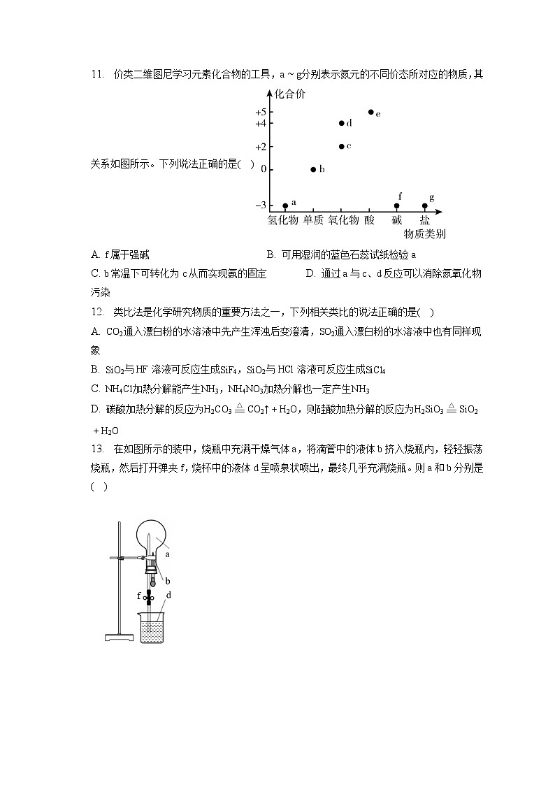 2021-2022学年湖南省长沙市明德中学高一（下）月考化学试卷（第一次）（含答案解析）03