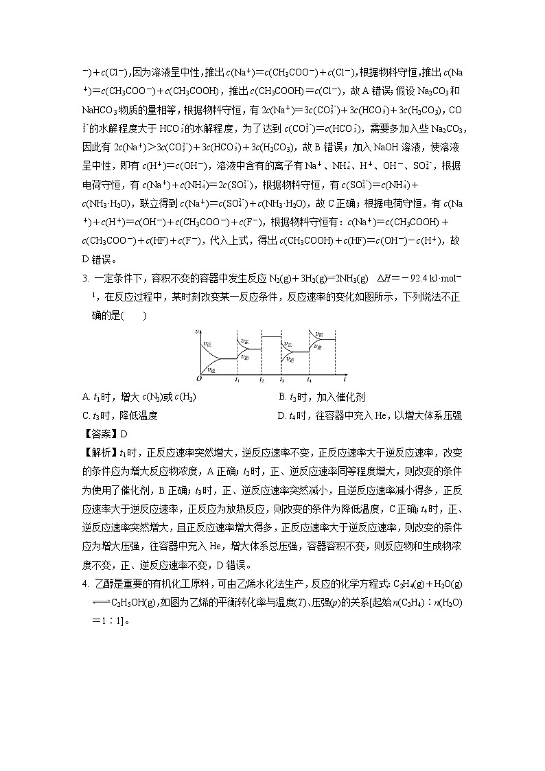 安徽省亳州市部分中学2022-2023学年高二下学期第一次月考化学试卷（含解析）02
