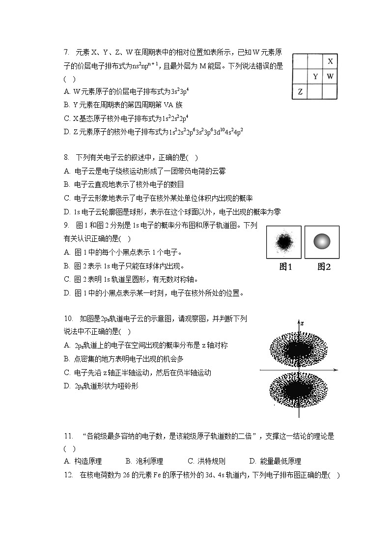2021-2022学年安徽省滁州市定远县民族中学高二（下）第一次月考化学试卷（含答案解析）第2页