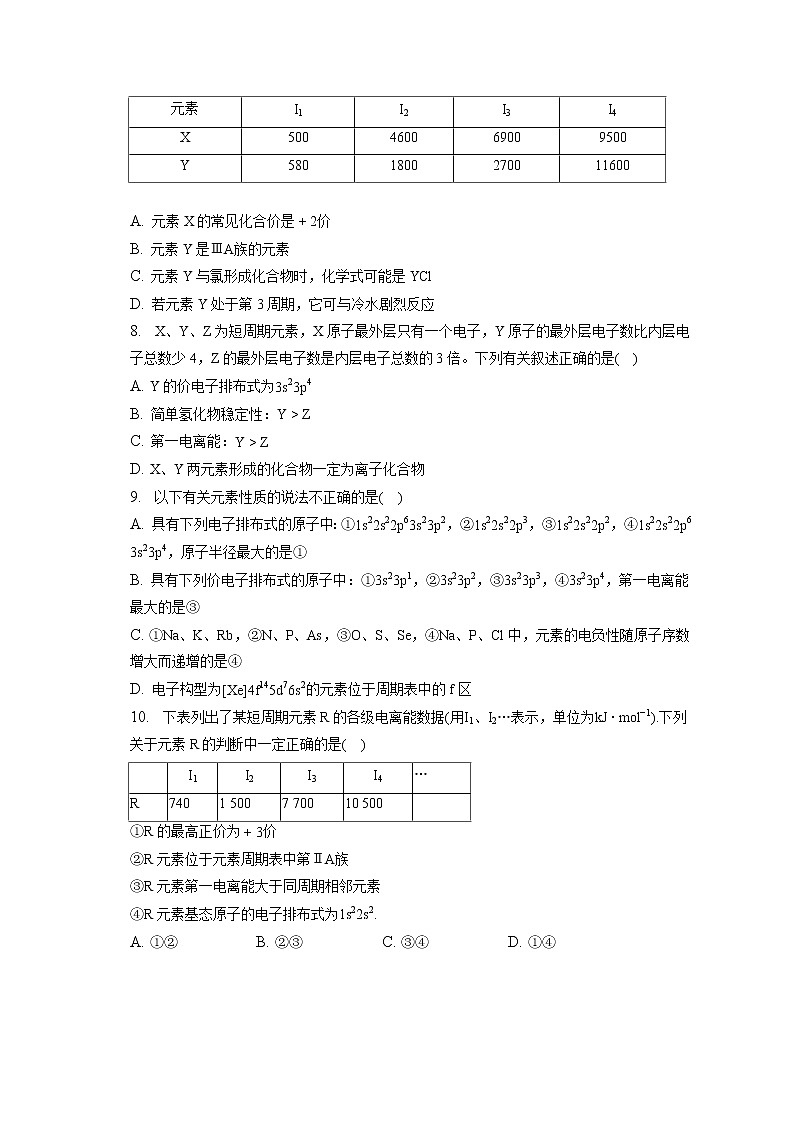 2021-2022学年福建省福州市教育学院附中高二（下）月考化学试卷（3月份）（含答案解析）02