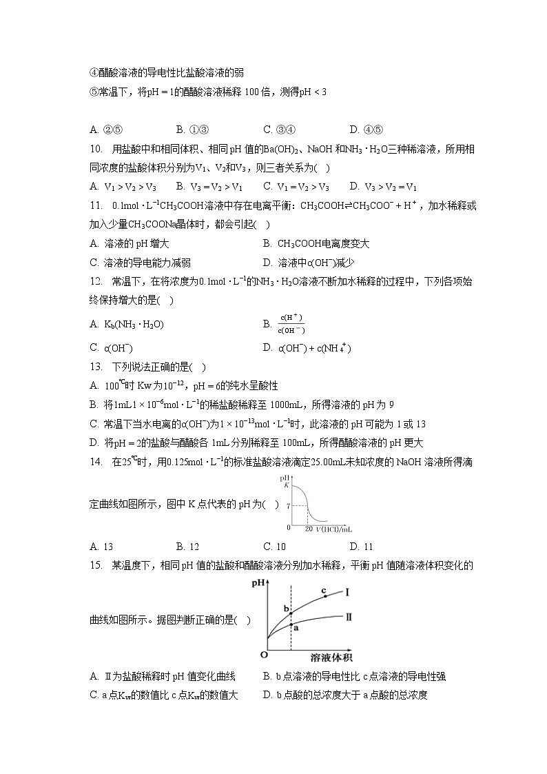 2021-2022学年福建省莆田市莆田第十五中学高二（下）月考化学试卷（第1次）（含答案解析）第2页
