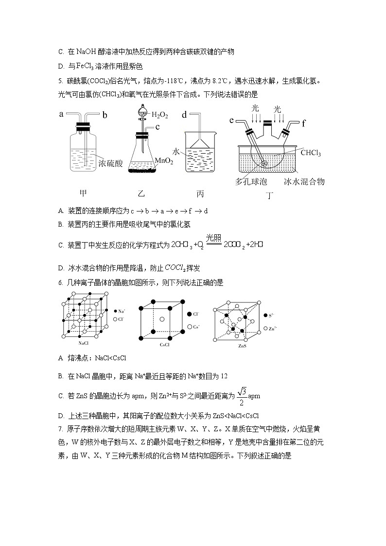 湖南省攸县重点中学2023届高三第七次月考化学试题（原卷版）第2页