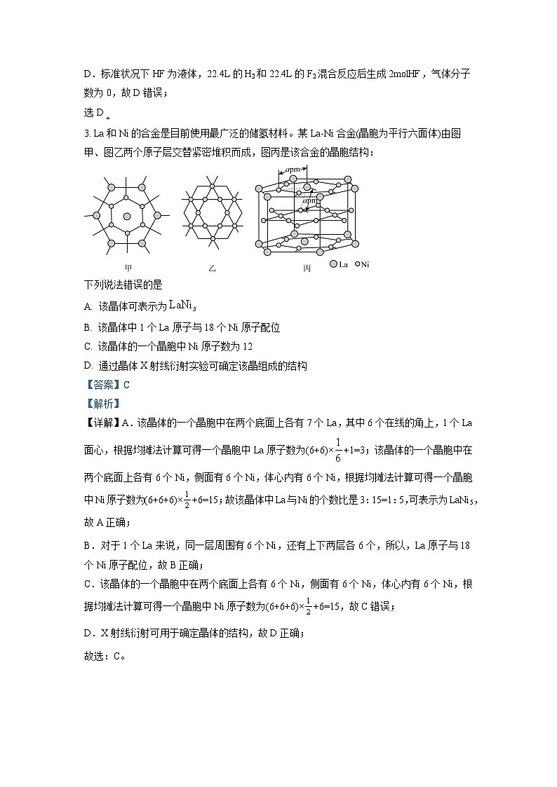 湖南省攸县重点中学2023届高三第七次月考化学试题（解析版）第2页