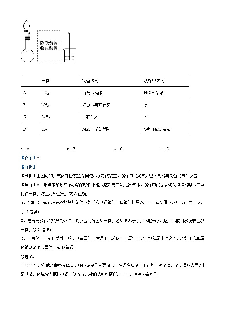 2022河南省六市高三下学期第一次联合调研检测试题（一模）理综化学含解析02