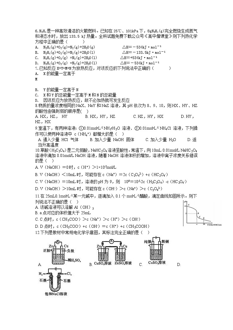 2022-2023学年甘肃省兰州市等2地高二上学期期末考试化学试题含答案第2页