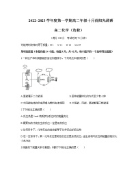 2022-2023学年江苏省常熟中学高二上学期10月阳光调研试题化学（选修）含答案