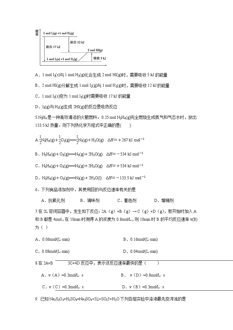 2022-2023学年北京市首都师范大学附属密云中学高二上学期10月阶段性练习化学试题含答案第2页