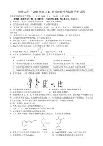 2022-2023学年黑龙江省哈尔滨师范大学附属中学高三上学期11月期中考试化学PDF版含答案