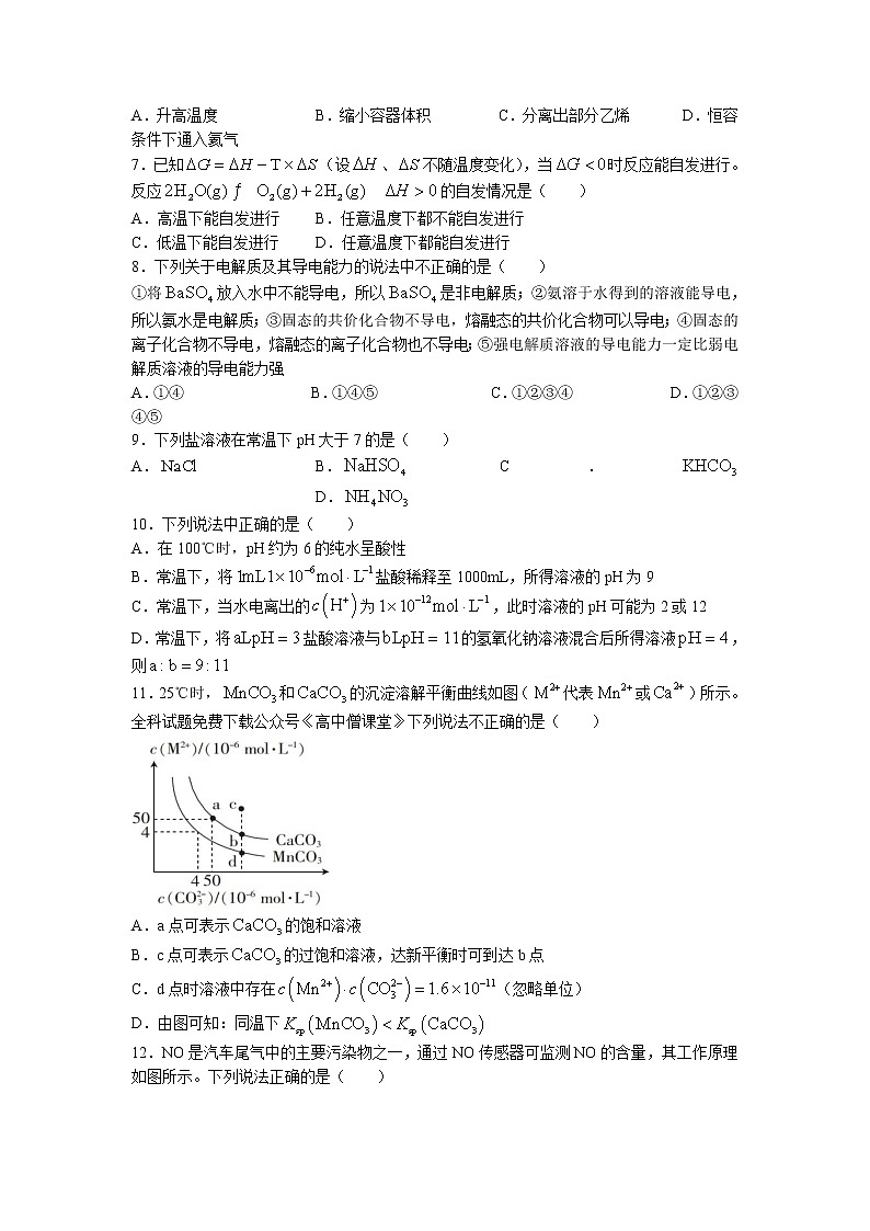 2022-2023学年贵州省凯里市第一中学高二上学期期末化学试题含解析02