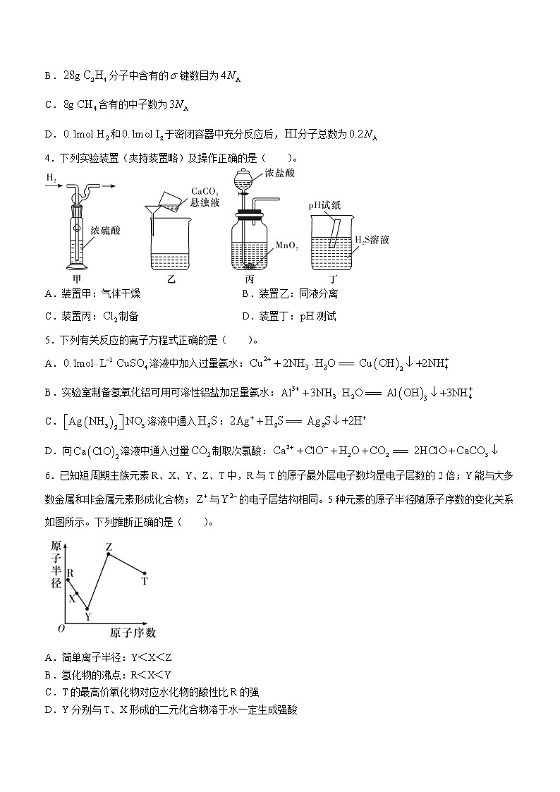 湖南省湖南师大附高2022-2023学年高二下学期第一次大练习化学试题第2页