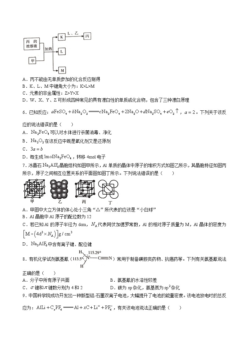 2023辽宁省协作校高三下学期第一次模拟考试化学含答案02